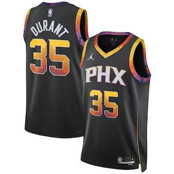 Men%27s Phoenix Suns #35 Kevin Durant Black 2022-23 Statement Edition Stitched Jersey Dzhi->portland trailblazers->NBA Jersey